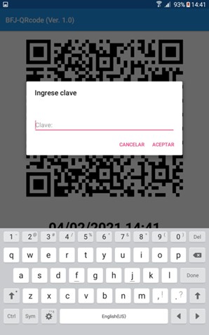 Ejemplo de fichada con QR