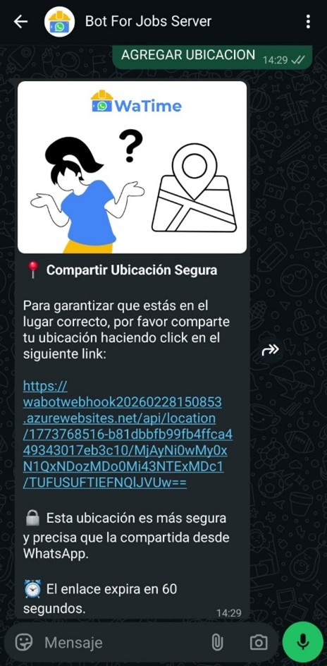 Ejemplo de fichada WhatsApp 2